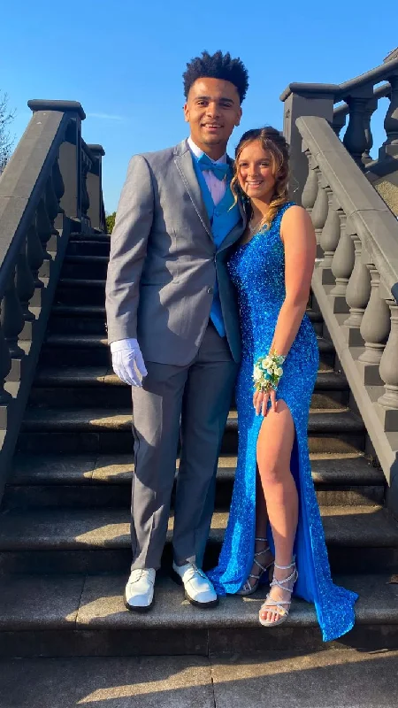 women's everyday dressesOne Shoulder Blue Sequins Long Prom Dress Glitter Graduation Dress New Arrival Y114 women's everyday dressesOne Shoulder Blue Sequins Long Prom Dress Glitter Graduation Dress New Arrival Y114