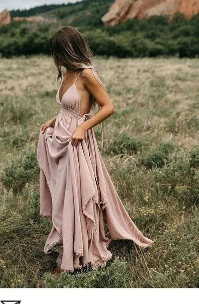 women's ruffle dressesSpaghetti Straps V Neck Long Prom Dress , Sexy Prom Dress S22173 women's ruffle dressesSpaghetti Straps V Neck Long Prom Dress , Sexy Prom Dress S22173