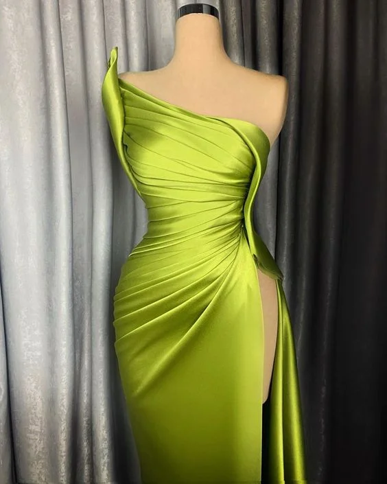 Cold-Shoulder DressSexy Sleeveless Mermaid Prom Dresses S10970