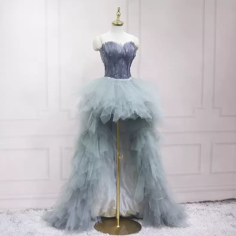 Tulle DressSweetheart Hi-low Tulle Prom Dress Fashion Prom Dress s44