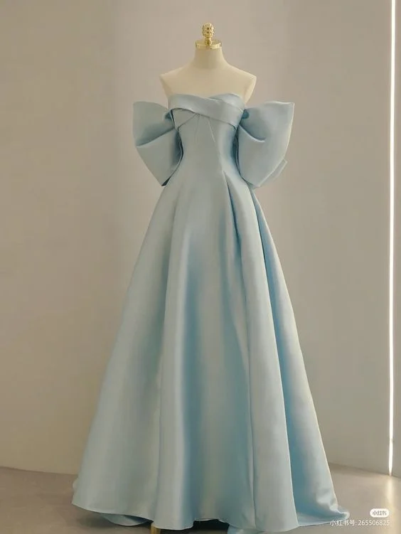 women's sheath dressesBlue Strapless Satin Long Prom Dress Elegant Formal Gown Blue Bridesmaid Dress Y589 women's sheath dressesBlue Strapless Satin Long Prom Dress Elegant Formal Gown Blue Bridesmaid Dress Y589