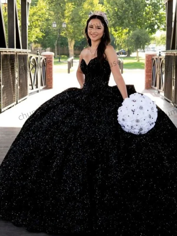 women's made-to-order dressesSparkling Black Quinceanera Dress Princess Prom Ball Gown Sequined Sweet 16 XV Years Old Miss Birthday Dress Pageant Mexica women's made-to-order dressesSparkling Black Quinceanera Dress Princess Prom Ball Gown Sequined Sweet 16 XV Years Old Miss Birthday Dress Pageant Mexica