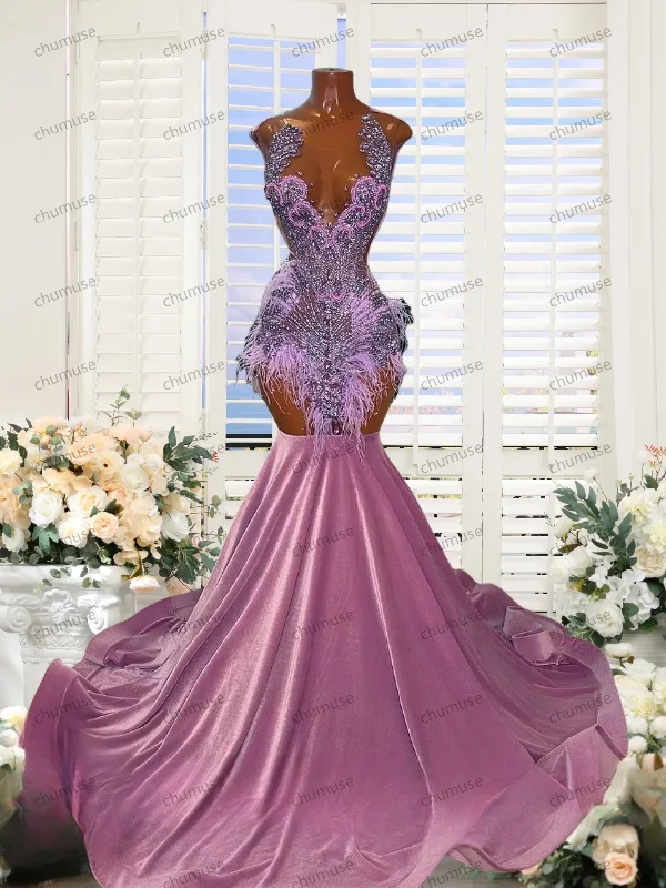 Ruffled Hem DressDusty Rose Mermaid Prom Dresses Long for Black Women Illusion Crew Neckline Beading Sequin Crystal Formal Evening Gowns Ruffled Hem DressDusty Rose Mermaid Prom Dresses Long for Black Women Illusion Crew Neckline Beading Sequin Crystal Formal Evening Gowns