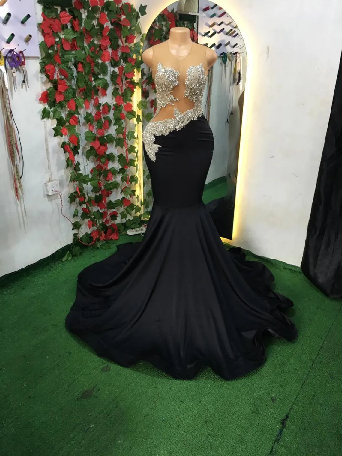 Velveteen DressBlack stretchy dress,Sleeveless dress, embroidery dress,Mermaid Prom Dress,Reception Dress,birthday dress, African Women Dress,Free Shipping Velveteen DressBlack stretchy dress,Sleeveless dress, embroidery dress,Mermaid Prom Dress,Reception Dress,birthday dress, African Women Dress,Free Shipping