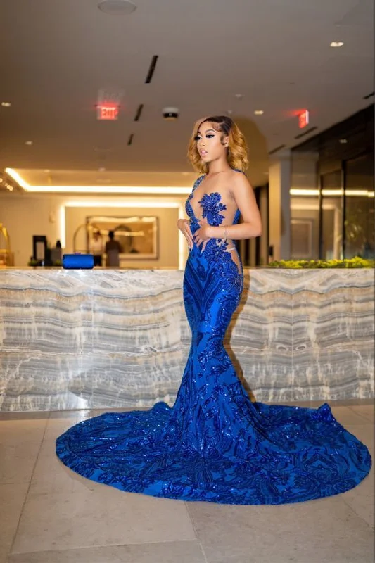 Maternity DressNew Royal Blue Mermaid Long Prom Dress With Train Sexy Evening Dresses Maternity DressNew Royal Blue Mermaid Long Prom Dress With Train Sexy Evening Dresses