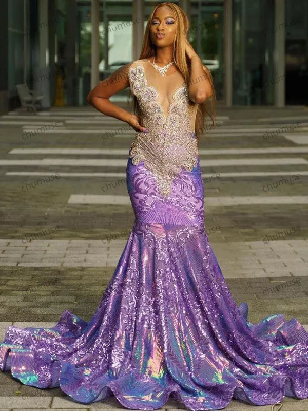 women's easy-to-wear dressesSimple Mermaid Bride Dresses Strapless Paillette Lace Crystal Sleeveless Draped Pleat Open Back Sexy Prom Dress women's easy-to-wear dressesSimple Mermaid Bride Dresses Strapless Paillette Lace Crystal Sleeveless Draped Pleat Open Back Sexy Prom Dress