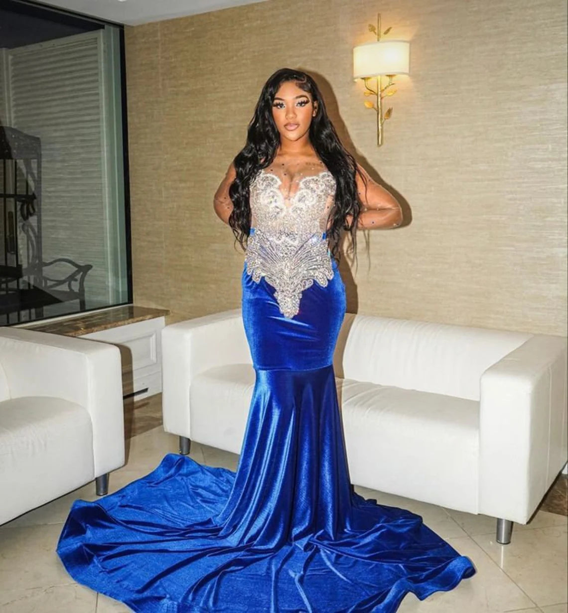 Cheetah Print DressBlue Velvet Embellished Mermaid Dress, Sleeveless Dress,Long Prom Dress, Wedding Dress, Black Girl Dress,Reception Dress,Free Shipping Cheetah Print DressBlue Velvet Embellished Mermaid Dress, Sleeveless Dress,Long Prom Dress, Wedding Dress, Black Girl Dress,Reception Dress,Free Shipping