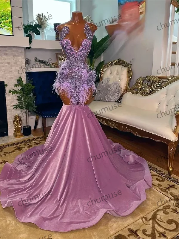 women's unique dressesPink O Neck Long Prom Dresses For Black Girls Bead Crystal Rhinestone women's unique dressesPink O Neck Long Prom Dresses For Black Girls Bead Crystal Rhinestone