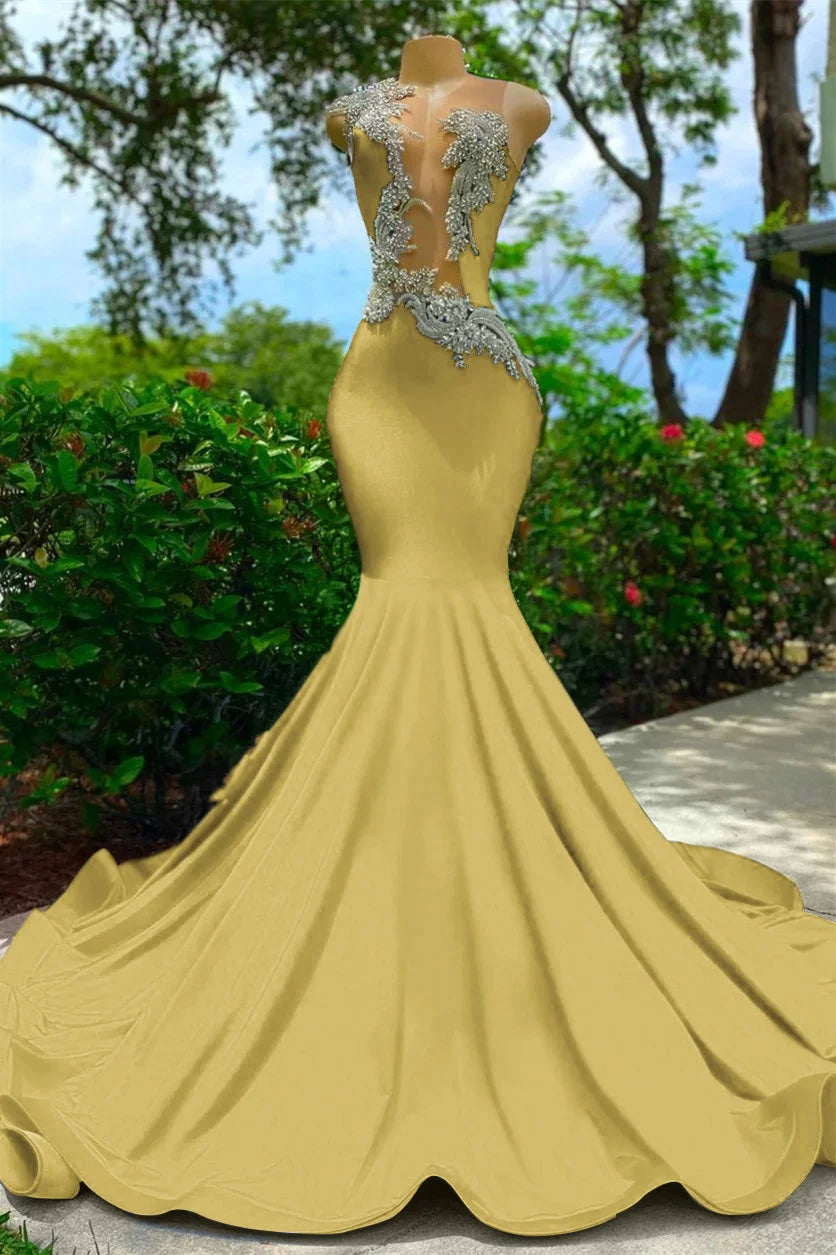 Bow-Tie DressRoyal Blue Sleeveless Mermaid Prom Dress with Sexy Cut Out and Appliques