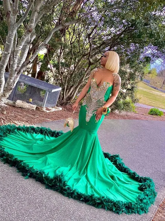 Ruffle Dresssatin long prom dress a line evening dresses