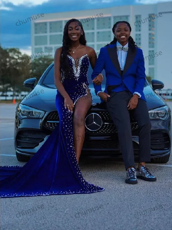 Leather DressRoyal Blue Velvet Long Prom Dresses for Women Sparkly Diamond Crystal Sexy Slit Black Girl Evening Gala Gowns Leather DressRoyal Blue Velvet Long Prom Dresses for Women Sparkly Diamond Crystal Sexy Slit Black Girl Evening Gala Gowns
