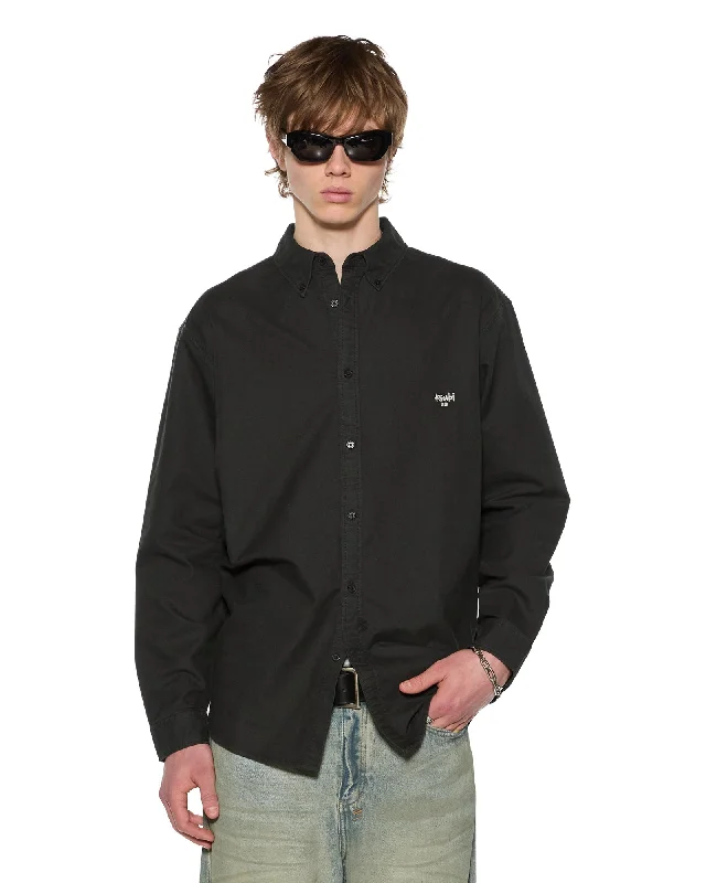Men's French-Cuff Shirts for a Sophisticated EdgeKSIGNATURE BUTTON DOWN LS SHIRT BLACK Men's French-Cuff Shirts for a Sophisticated EdgeKSIGNATURE BUTTON DOWN LS SHIRT BLACK