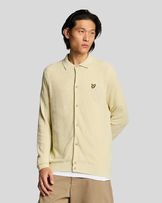 Men's Easy-Care Shirts for Busy LifestylesLinen Blend Knitted Shirt