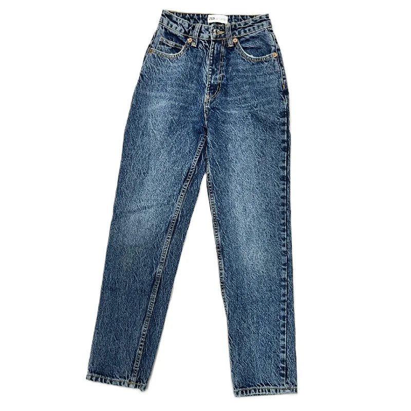 Men's Jeans in Unique PatternsJeans Straight By Zara In Blue Denim, Size: 0