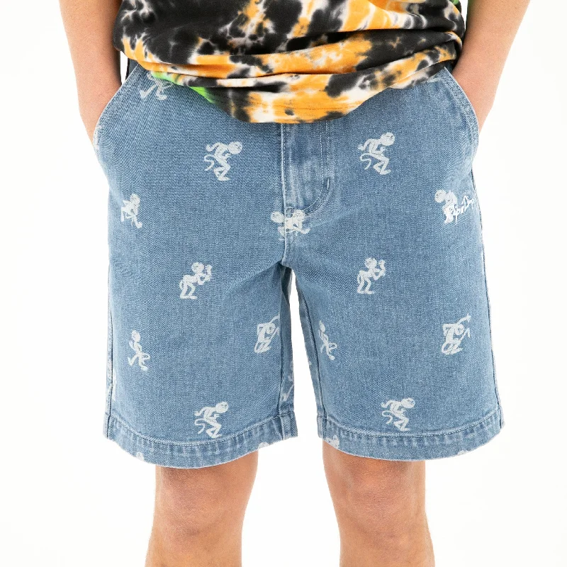 Athletic-Cut Men's Workout ShortsDance Party Denim Shorts (Medium Wash)