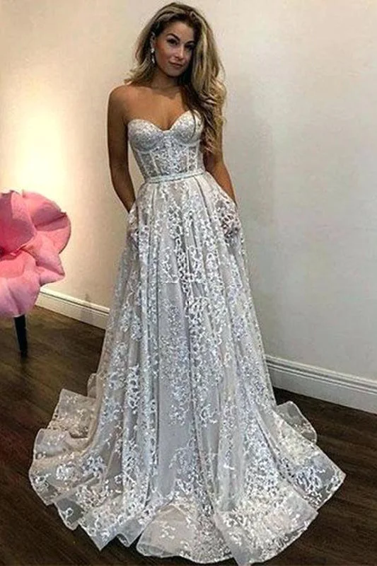 women's apple-shaped body dressesVintage Ivory Sweetheart Wedding Dresses Lace Beautiful Lace Wedding Dresses N1696