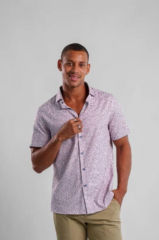 Men's Insulated Shirts for Cold WeatherARTISANAL DITSY FLORAL SHORT SLEEVE SHIRT
