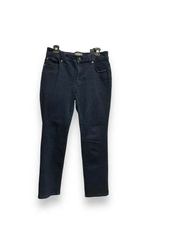 New Arrival Designer Men's JeansJeans Skinny By Chicos In Blue Denim, Size: 4