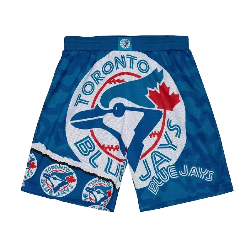 Men's Weather-Ready Travel ShortsMitchell & Ness Mens MLB Toronto Blue Jays Jumbotron 2.0 Sublimated Shorts PSHR1220-TBJYYPPPRYWH Royal/White