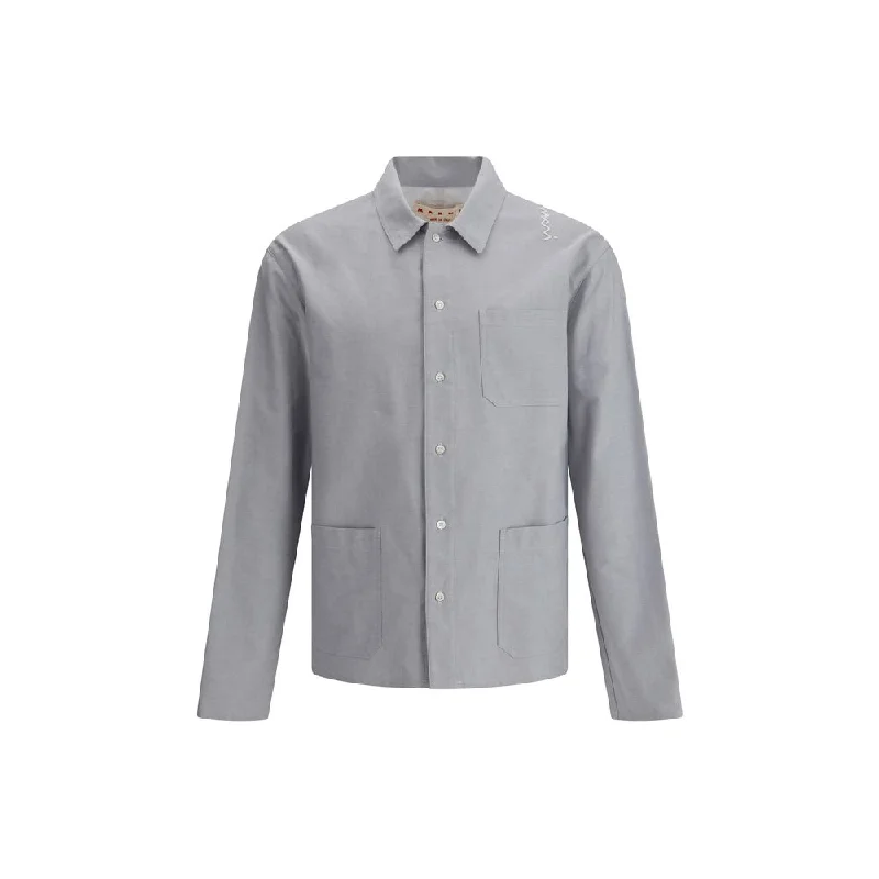 Men's Performance Fabric Shirts for All-Day ComfortMarni Shirt with embroide Men's logo Men's Performance Fabric Shirts for All-Day ComfortMarni Shirt with embroide Men's logo