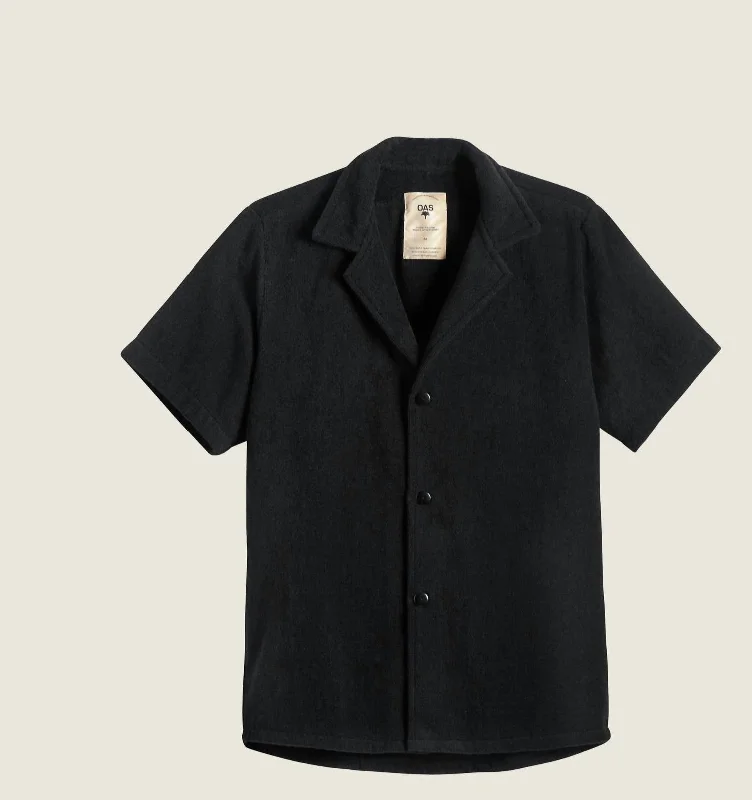 Men's Machine-Washable Shirts for ConvenienceCuba Terry Shirt In Black