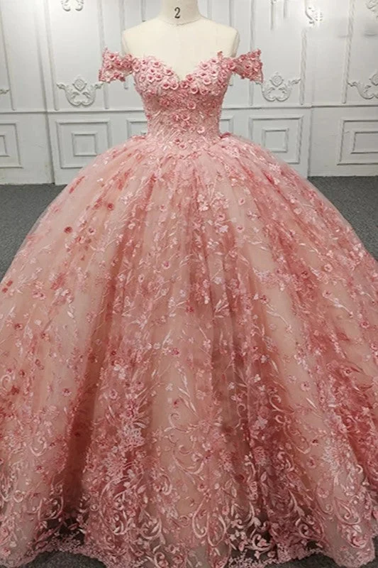 Elegant DressGorgeous Sweetheart Ball Gown Beading Quinceanera Dresses with Flower Appliques