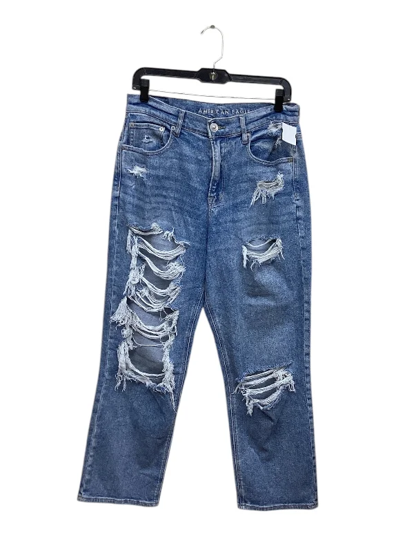 Men's Jeans with a Distressed LookJeans Boyfriend By American Eagle In Blue Denim, Size: 10