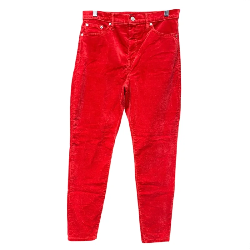 Stylish Men's JeansJeans Skinny By Banana Republic In Red, Size: 8