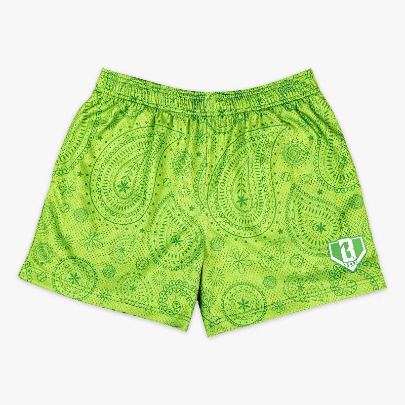 Adventure-Ready Men's Outdoor ShortsPaisley Shorts - Green