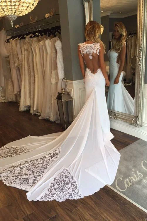 Velvet DressSee-through Sheath Sleeveless Long Beach Lace Wedding Dresses N624