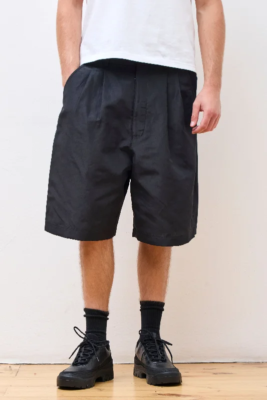 Wide-Leg Men's Casual ShortsLinen Shorts Black
