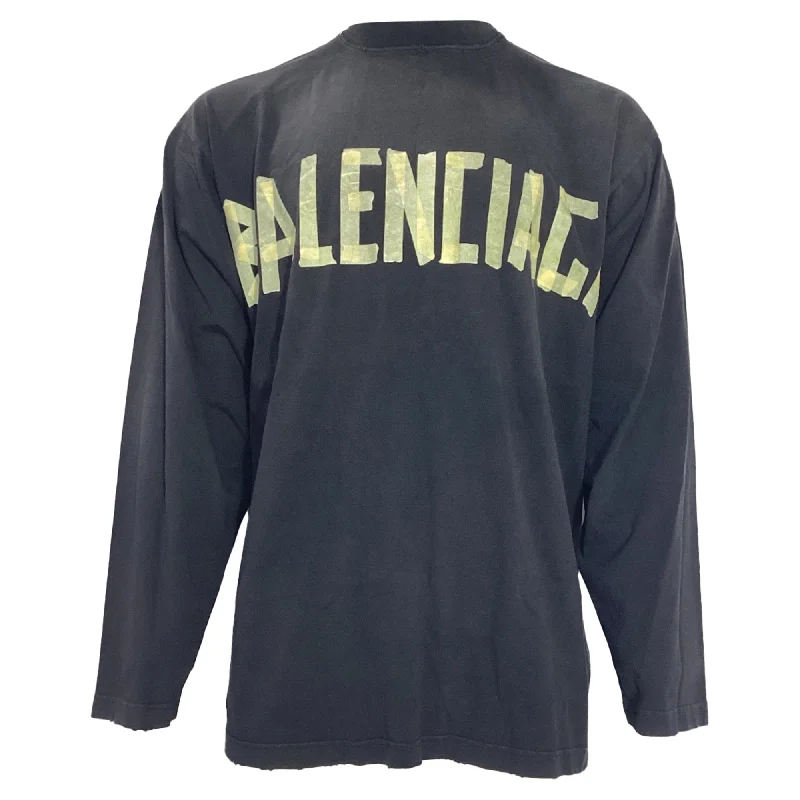 Balenciaga Tape Type Sweatshirt in Black Cotton