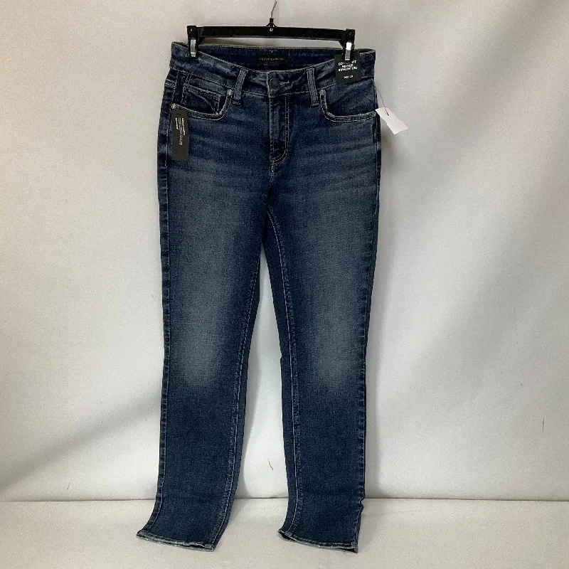 High-Quality Ripped Men's JeansJeans Straight By Silver In Blue Denim, Size: 2