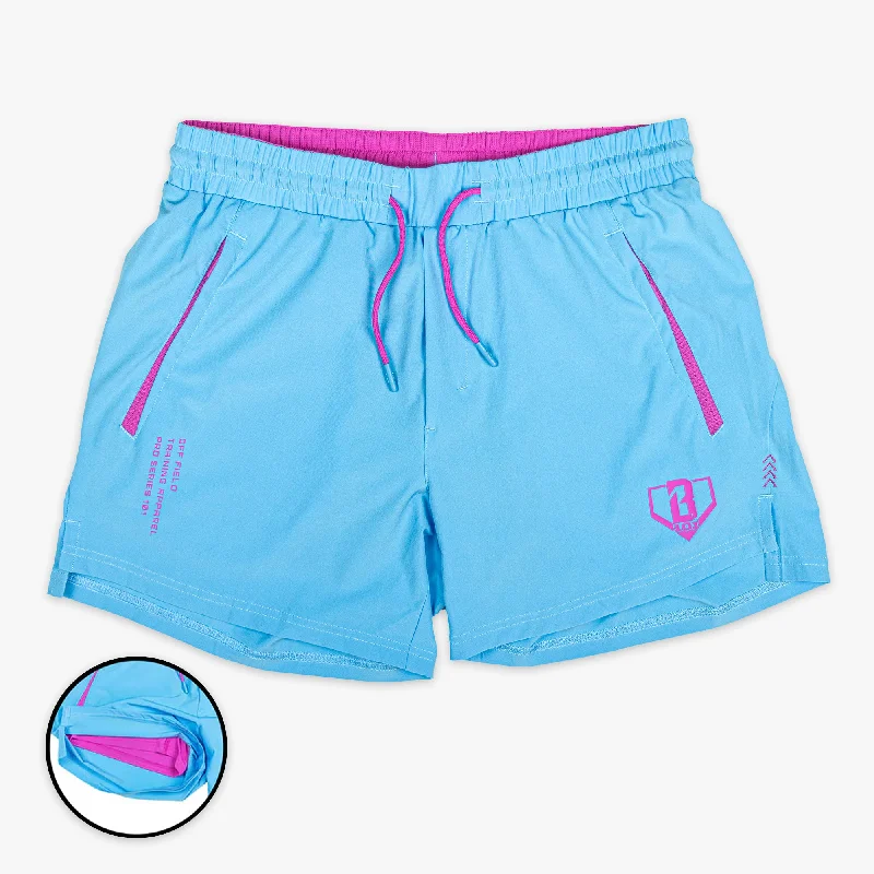 Men's Patterned Bermuda Shorts for FunPro Series Shorts V2 with Liner - Cotton Candy Blue