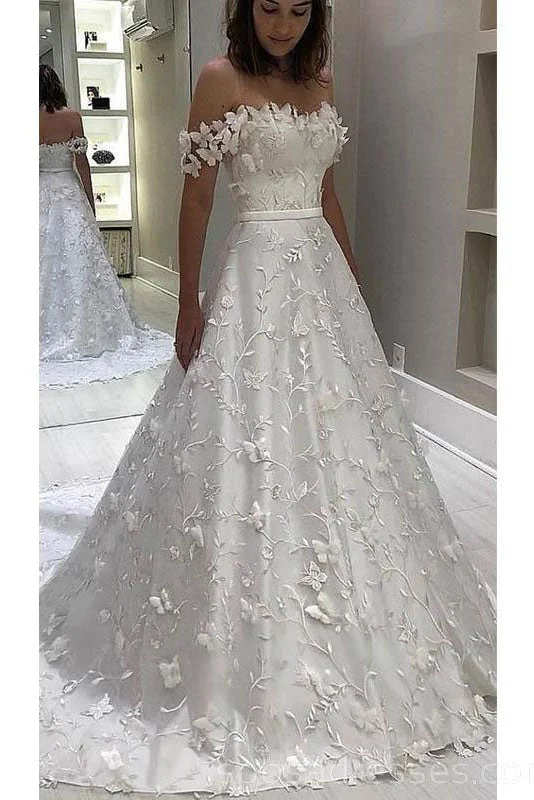 women's maternity dressesGorgeous Off the Shoulder Lace Wedding Dresses Long Bridal Dresses N2422