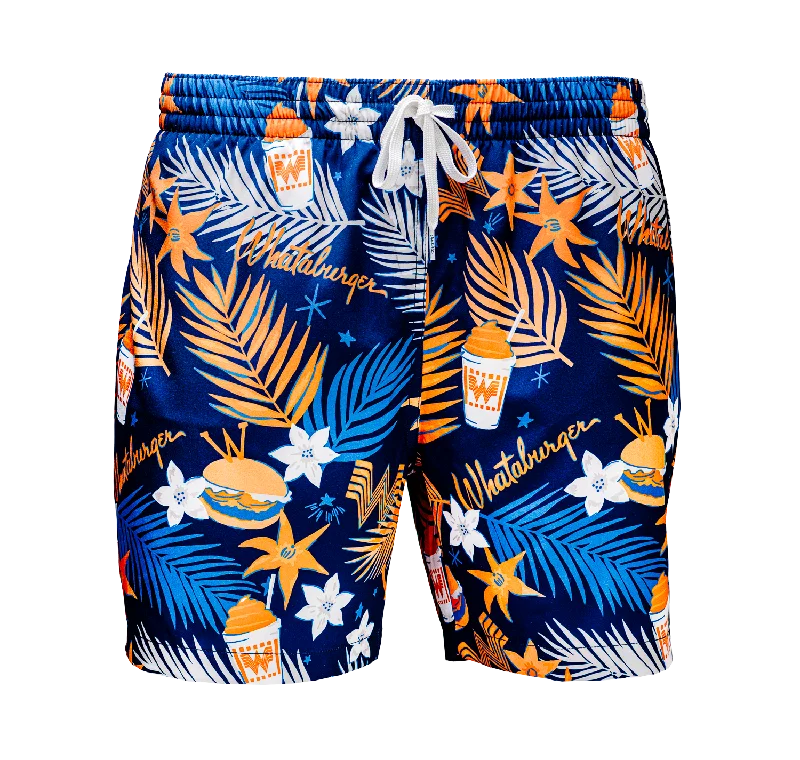 Cotton-Rich Men's Breathable and Soft Casual ShortsChubbies® Tropical Lined Swim Trunks