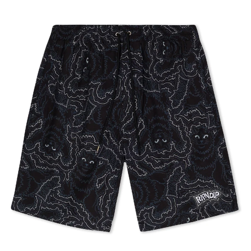 Men's Classic Denim Jean ShortsBig Pussy Energy Swim Shorts (Black)