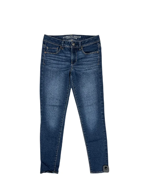 High-Waisted Bootcut Men's JeansJeans Skinny By American Eagle In Blue Denim, Size: 4