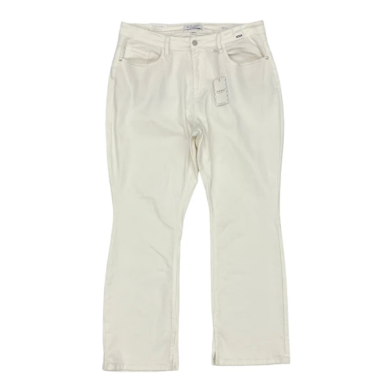 Leather Patch Men's JeansJeans Boot Cut By Judy Blue In White, Size:20