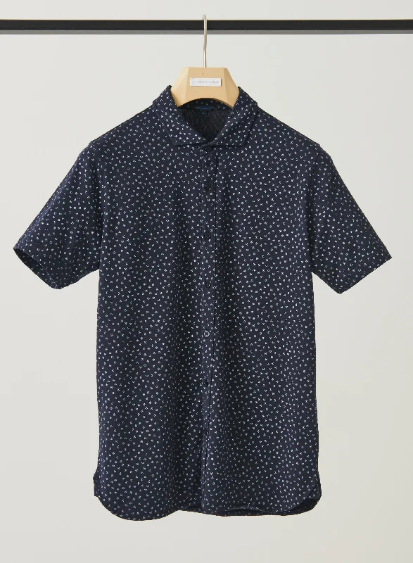 Men's Sleeveless Shirts for Summer ComfortSHORT SLEEVE MICRO FLOWER PRINT BUTTON UP SHIRT Men's Sleeveless Shirts for Summer ComfortSHORT SLEEVE MICRO FLOWER PRINT BUTTON UP SHIRT