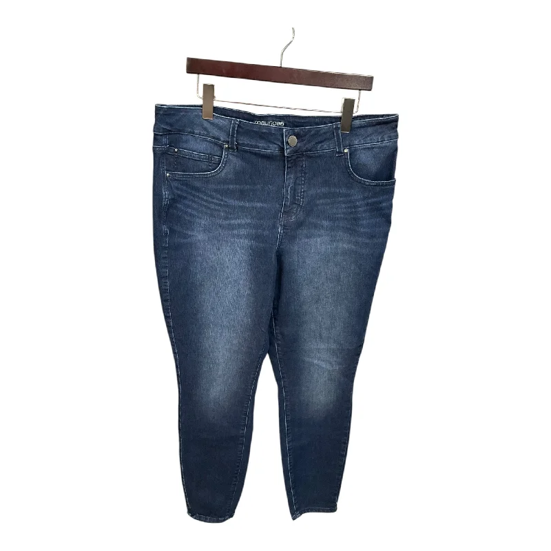 Modern Men's JeansJeans Skinny By Maurices In Blue Denim, Size: 18