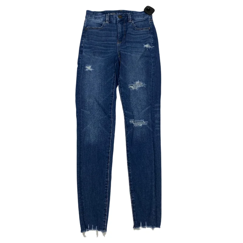Men's Jeans in Unique PatternsJeans Jeggings By American Eagle In Blue Denim, Size: 0