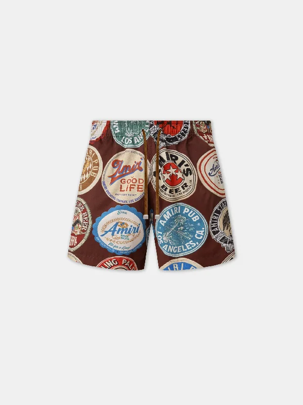 Summer-Ready Men's Swim ShortsAMIRI COASTERS SWIM TRUNK - Chocolate