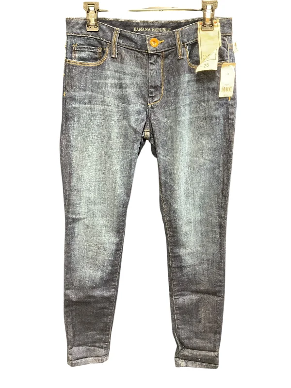 Men's Jeans with RipsJeans Skinny By Banana Republic In Blue Denim, Size: 6