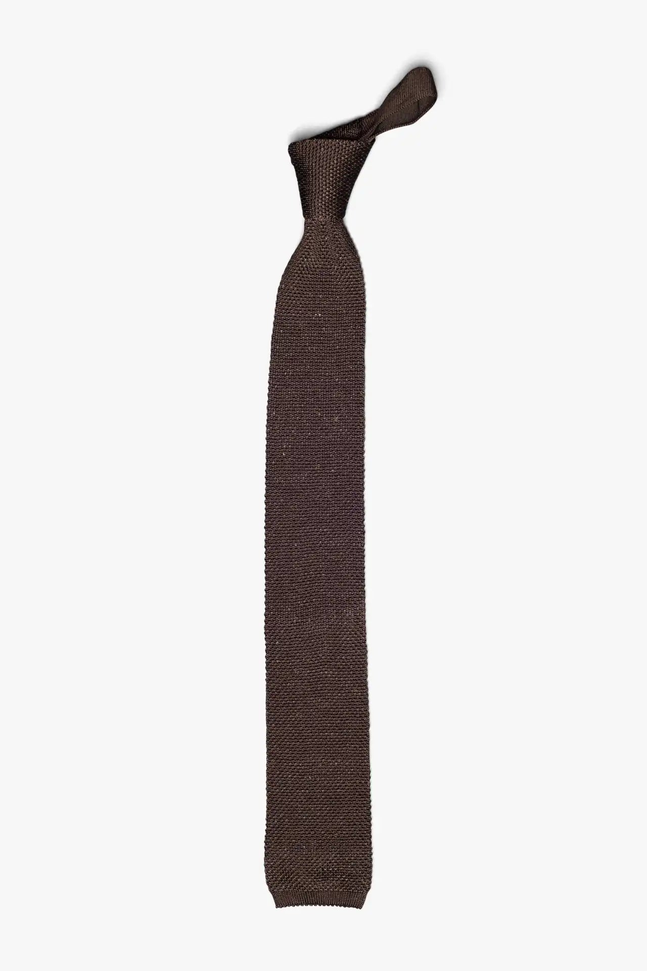 Men's Cowboy Shirts for Western StyleSilk Linen Tie - Brown Melange