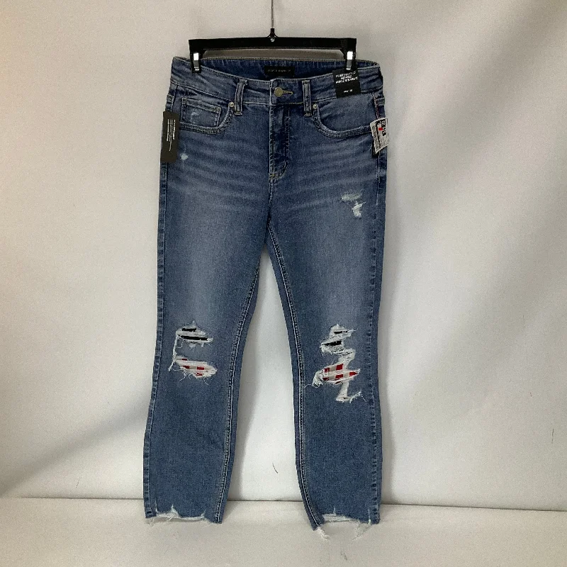 Men's Jeans with Fashionable RipsJeans Boyfriend By Silver In Blue Denim, Size: 2