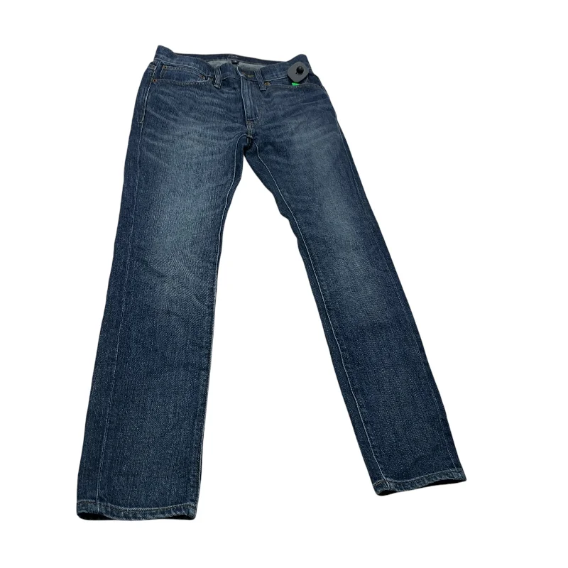 Cool Distressed Men's JeansJeans Straight By J. Crew In Blue, Size: 6