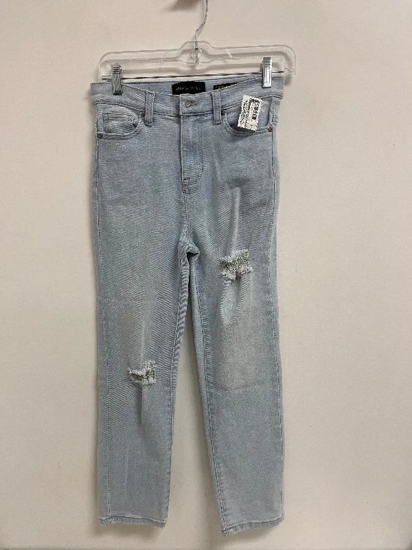 Leather Patch Embellished Men's JeansJeans Skinny By Clothes Mentor In Blue Denim, Size: 2
