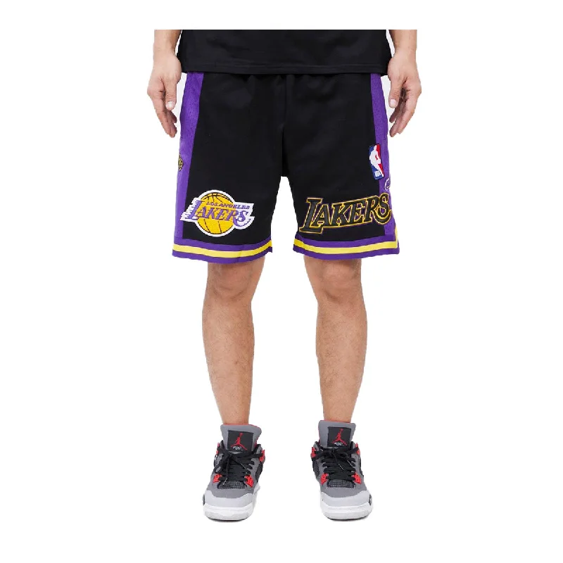 Men's Long-Lasting Cargo ShortsPro Standard Mens NBA Los Angeles Lakers Retro Classic Dk 2.0 Shorts BLL356001-BKY Black/Purple/Yellow