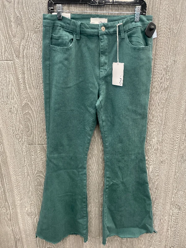 Everyday Casual Men's JeansJeans Flared By Vervet In Green Denim, Size: 12